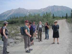 We are ready for a nature hike and talk given by local naturalist and weaver Mark Vail.