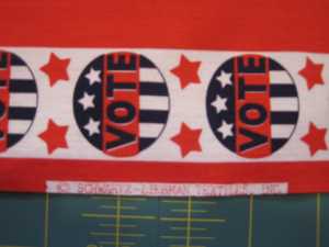 This vintage fabric was a very good find, and I am excited to use it in this quilt. It looks like it was made for the 1976 election.