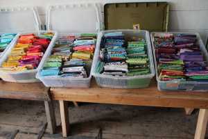 Here are the fabrics for participants to use during the workshop.
