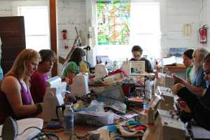 Everyone working hard on day three.