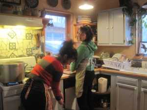 Maura and Asia Cooking for the Bunnell