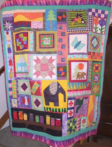I think this is the last Valdez baby quilt I made. I still have one in a box. I'm just waiting for Christine to show up at my house for a marathon quilting session.