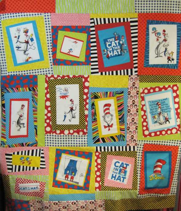 I have always wanted to do one of these quilts where you showcase a collection of novelty prints--say teapots, or flowers, or things with wheels, you get idea.