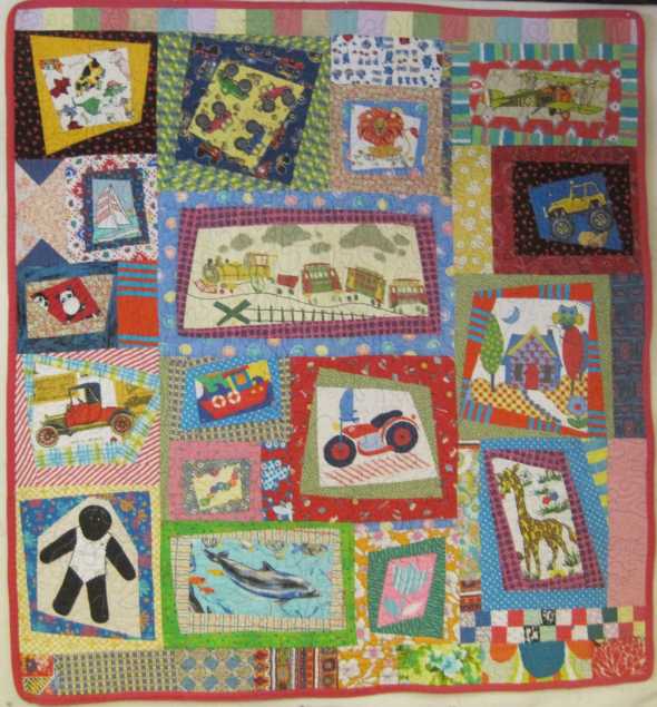 This is one of the first quilts I ever completed. I see now that my use of color and print has dramatically improved!